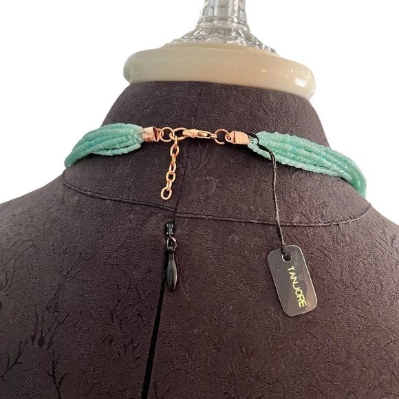 NWT Tandore Multicolored Bead and Stone Boho Statement Bib Necklace - Picture 2 of 4